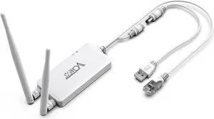 Vonets VAP11S Mini Repeater/Wireless Bridge Ethernet/WiFi Router 2.4GHz Industrial with 2 RJ45 Ethernet Ports and 2 External Antennas, Great Partner for Electronic Scale, PLC, DVR