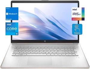 New HP Essential 17tcn300 173 HD Touch Laptop Intel Core i51335Uintel Iris Xe GraphicsWiFi 6 and Bluetooth 53Backlit Keyboard16 GB RAM512 GB SSDWindows 11 HomePale Rose Gold