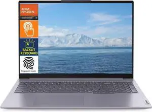 Lenovo ThinkBook 16 Gen 7 Business Laptop,16" WUXGA Touch,AMD Ryzen 7 7735HS,AMD Radeon 680M Graphics,Backlit KB,16 GB RAM,512 GB PCIe SSD,Win 11 Pro