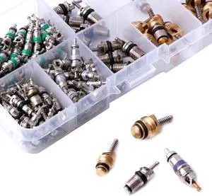 Acaigel 134pc Car A/C System R134A Automotive Air Conditioning Valve Core Assortment Kit Acaigel 134pc Car A/C System R134A Automotive Air Conditioning Valve Core Assortment Kit