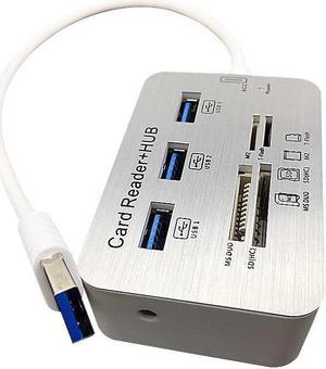 1 x 3 Ports USB 3.0 HUB MS SD M2 TF Multi-In-1 Memory Card Reader Adapter 30CM