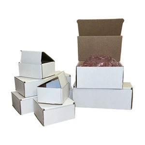100 8x4x2 White Cardboard Paper Boxes Mailing Packing Shipping Box Corrugated Carton 100 8x4x2 White Cardboard Paper Boxes Mailing Packing Shipping Box Corrugated Carton