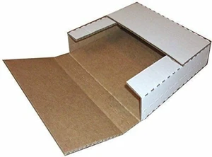 200 - 9 5/8 x 6 5/8 x 1 1/4 White Multi Depth Bookfold Mailer Book Box Bookfolds 200 - 9 5/8 x 6 5/8 x 1 1/4 White Multi Depth Bookfold Mailer Book Box Bookfolds