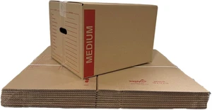 Medium Moving Boxes 18x14x12 with Handles (20 Pack) - 32 ECT Cardboard Storage Boxes for Moving & Packing Medium Moving Boxes 18x14x12 with Handles (20 Pack) - 32 ECT Cardboard Storage Boxes for Moving & Packing