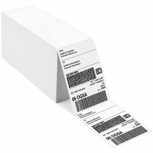 supplyhut 4 x 6 Inch Fanfold Direct Thermal Shipping Labels, 1,000 Labels, White supplyhut 4 x 6 Inch Fanfold Direct Thermal Shipping Labels, 1,000 Labels, White