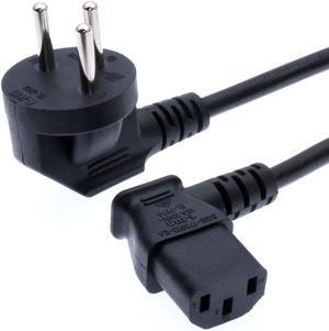 1M Israel SI-32 3 pin Plug to C13 Female PDU Angle Power Cables,IEC C13 angle adapter,Power cord angle adapter(Right)