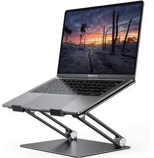 Laptop Stand,Adjustable Laptop Computer Stand,Multi-Angle Stand,Phone Stand Portable Foldable Laptop Riser Notebook Holder Stand Compatible for 10 to 17 Laptops(Z19-Black)