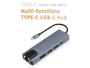 USB C Hub, 5-in-1 USB C PD Ethernet Hub with 100W Power Delivery, 4K HDMI, 1Gbps Ethernet, 2 USB 3.0 Data Ports, for MacBook Pro, MacBook Air, iPad Pro, XPS, and More USB C Hub, 5-in-1 USB C PD Ethernet Hub with 100W Power Delivery, 4K HDMI, 1Gbps Ethernet, 2 USB 3.0 Data Ports, for MacBook Pro, MacBook Air, iPad Pro, XPS, and More
