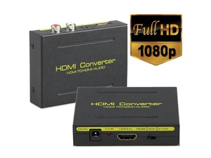 Premium Quality HDMI To HDMI + Audio (SPDIF + RCA Stereo) Audio Extractor Converter Support 4K@30Hz 1080P Full HD 3D