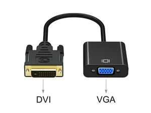 DVI to VGA Adapter, DVI 24+1 DVI-D Dual Link to VGA Male to Female 1080P Video Cable Converter for Gaming, DVD, Laptop, HDTV Projector & Other DVI Enabled Devices DVI to VGA Adapter, DVI 24+1 DVI-D Dual Link to VGA Male to Female 1080P Video Cable Converter for Gaming, DVD, Laptop, HDTV Projector & Other DVI Enabled Devices