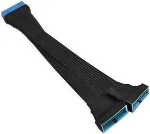 USB 3.0 Header Extension Cable 19/20 Pin 1 to 2 Y Splitter Internal Extension Adapter DIY(5.9 inch) USB 3.0 Header Extension Cable 19/20 Pin 1 to 2 Y Splitter Internal Extension Adapter DIY(5.9 inch)
