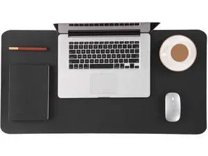 Dual Sided PU Leather Desk Pad, Mouse Pad, Office Desk Mat, Non-Slip Laptop Desk Pad, Waterproof Desk Writing Pad for Office and Home (31.5" x 15.7", Black) Dual Sided PU Leather Desk Pad, Mouse Pad, Office Desk Mat, Non-Slip Laptop Desk Pad, Waterproof Desk Writing Pad for Office and Home (31.5" x 15.7", Black)