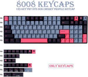 Ruth's sister 129 Keys GMK 8008 PBT Keycaps Profile Mechanical Keyboard Sublimation GMK Key Cap For MX Switch Mechanical Keyboard