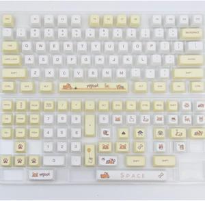 Ruth's sister 135 Keys Corgi Themed keycaps XDA Profile PBT Dye Sublimation Keycaps for MX Switch Fits 61 64 68 87 96 104 Mechanical Keyboard