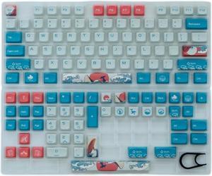 Ruth's sister Coral Sea Theme Key Caps 129 Keys Profile PBT Dye Sublimation Keycaps for Mx Switch Customized Mechanical Keyboard