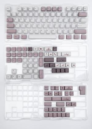 157 Keys Snowy Night Keycaps MDA Profile PBT 5-Sided Dye Sublimation Mechanical Keyboard Keycap For MX Switch With ISO ENTER