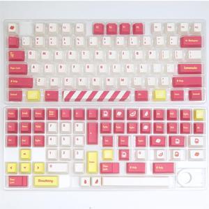 140 Keys Strawberry Lemon Keycaps PBT Keycap Dye Sublimation  Keycap For MX Switches Mechanical Keyboard keycaps