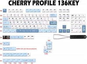 136 Key Programmer theme PBT Keycap profile Keycap Dye Sublimation With ISO Enter Key For MX Switch Mechanical Keyboards