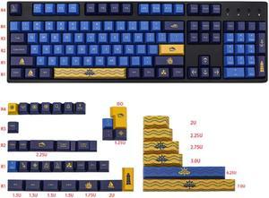 143 Keys Personalized BPT Keycaps,Dye Sublimation Profile Keycap with 6.25U 7U Spacebar ISO Enter For MX Switch Keyboard