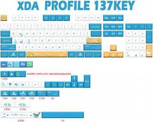 1 Set Undersea Mystery Keycap 137 Key PBT Keycaps XDA Profile Dye Sublimation Personality XDA KeycapsFor Mechanical Keyboard
