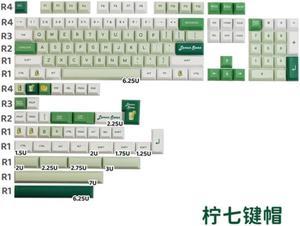 142 Keys/Set Lemon Seven Keycap KCA Profile PBT Sublimation Fresh Style Keycap Suitable For Mx switch Custom Mechanical Keyboard