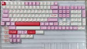 Keycaps GMK- Sakura Hazakura 132 Key PBT Dye Subbed Profile Keycap For MX Switch Mechanical Keyboard GH60 GK61 GK64