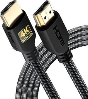 4K HDMI Cable 10 ft | High Speed Hdmi Cables Braided Nylon & Gold Connectors 4K @ 60Hz Ultra HD 2K 1080P ARC & CL3 Rated | for Laptop Monitor PS5 PS4 Xbox One Fire TV & More