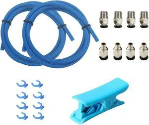 3D Printer Bowden Tube 2M, PTFE Tube Teflon Bowden Tubing with high Grade PC4-M6 & PC4-M10 Pneumatic Fittings,Tube Cutter, for 1.75mm Filament Ender 3/Ender 3 V2/Ender 3 Pro/CR 10 Series 3D Printer Bowden Tube 2M, PTFE Tube Teflon Bowden Tubing with high Grade PC4-M6 & PC4-M10 Pneumatic Fittings,Tube Cutter, for 1.75mm Filament Ender 3/Ender 3 V2/Ender 3 Pro/CR 10 Series