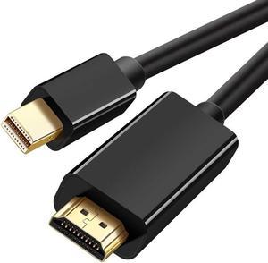 Mini DisplayPort to HDMI Cable Mini DP (Thunderbolt) to HDMI Cable 6FT Optimal Chip Solution for MacBook Air/Pro Surface Pro/Dock iMac Monitor Projector and More