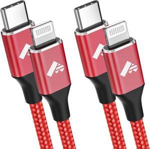 USB C to iPhone Cable 3ft 2Pack USB C to Lightning Cable Fast iPhone Charger MFi Certified Type C iPhone Cable Braided Power Charging Cord for iPhone 14 13 12 11 Pro Max X XS XR 8 7 Plus SE