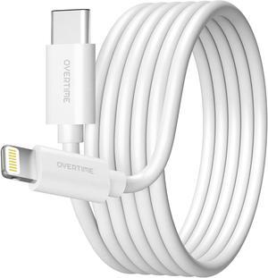 iPhone Lightning Cable MFI Certified Portable & Smart USB-C to Lightning Charging Cable Fast Apple Charging Cord 10ft iPhone Charger Cord Compatible with iPhone | iPad | iPod - White