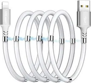 Magnetic Charging Cable (6.6 FT) Super Organized Charging Magnetic Absorption Nano Data Cable for Phone 14 13 12 11/XS/XS Max/XR/X/8/8 Plus/7/7 Plus/6s/6s Plus/6/6 Plus/SE/5s/5c/5/Pad/Pod