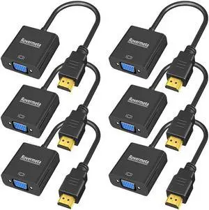 HDMI to VGA Adapter Gold-Plated HDMI Male to VGA Female Adapter for Computer Desktop Laptop PC Monitor Projector HDTV Chromebook Raspberry Pi Roku Xbox and More (6)