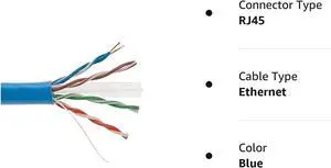 Cables Direct Online 1000ft CAT6 Solid Cable 550Mhz Ethernet LAN UTP 23AWG RJ45 Network Wire Bulk (Blue)