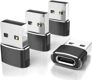 USB to USB C Adapter  2-Pack USB to C Adapter  Female to Male Power Adapter  USB C Adapter for Charging and Data Transfer  Compact USB Converter Compatible with iPhone Samsung AirPods