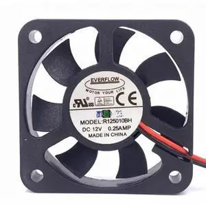 Cooler Fan for EVERFLOW R125010BH 5010 12V 0.25A 2-wire Velocity Cooling Fan 50x50x10mm