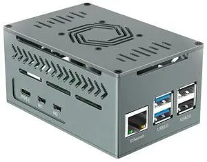 Metal Case Aluminum Cooling Case with Fan and Heatsinks for 5