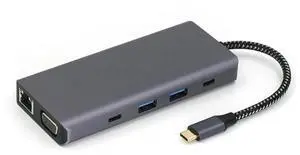 10 in 1 Type C Splitter to USB Adapter VGA TF Card Reader Multiple Port 3.5mm Dock Station USB for Notebook Laptop