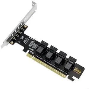 PCIE 16X To 4 Port Split Expansion Card PCIE 16X To 4 Port SFF-8643 Expansion