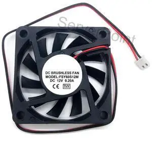 For FONSONING FSY60S12M DC12V 0.20A 60x60x10mm 2Pin Server Cooling Fan