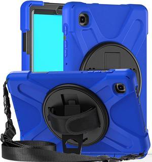 Galaxy Tab A7 8.7 T220 Shield Case, Shockproof Heavy Duty Impact Drop Protection Case Cover for Samsung Galaxy Tab A 7 SM-T220 SM-T225 (Black/Blue)