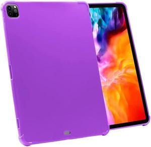 iPad Pro 12.9 5th Gen (2021) Case TPU Thin Skin Flexible Slip on Cover for Apple iPad 12.9 5th Gen (2021) (Purple)