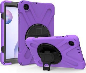 Galaxy Tab A 8.4 Case, T307/T307U 2020, Heavy Duty Shockproof Durable Case, Stand, Handstrap, Carrying Strap Sling for Samsung Galaxy Tab A 8.4 SM-T307 SM-T307U SMT307 (Shield Purple)