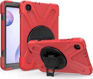 Galaxy Tab A 8.4 Case, T307/T307U 2020, Heavy Duty Shockproof Durable Case, Stand, Handstrap, Carrying Strap Sling for Samsung Galaxy Tab A 8.4 SM-T307 SM-T307U SMT307 (Shield Red)