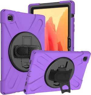 Galaxy Tab A7 10.4 T500/T505 Case, Heavy Duty Shockproof Case, Cover, Stand, Hand/Palm Grip, Carrying Shoulder Strap Sling for Samsung Galaxy Tab A7 10.4-inch 2020 SM-T500 SM-T505 [Shield Purple]