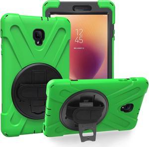 Galaxy Tab A A2 S Case (2017) T380/T385, Heavy Duty Durable Rugged Case with Screen Protector Stand, Strap for Samsung Galaxy Tab A A2s 2017 SM-T380 (Green)