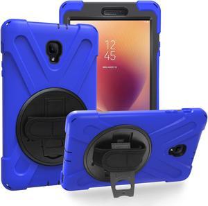 Galaxy Tab A A2 S Case (2017) T380/T385, Heavy Duty Durable Rugged Case with Screen Protector Stand, Strap for Samsung Galaxy Tab A A2s 2017 SM-T380 (Dark Blue)