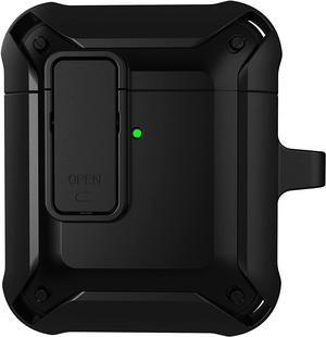 Airpod 3rd Generation Rugged Heavy Duty Armor Case, Anti-Scratch Full-Body Slim and Lightweight Cover for Apple Airpod 3rd Gen (Black/Black)