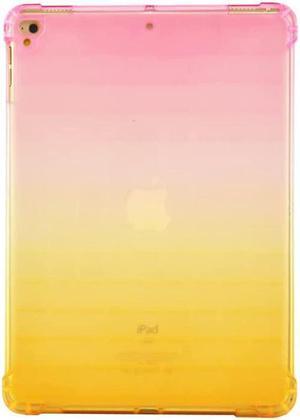 iPad 9.7 5th 6th Gen Case, TPU Colorful Ultra Slim, Lightweight Protection, Shockproof Cover for Apple iPad 9.7 5th 6th Generation 2017 2018 (Pink/Yellow)