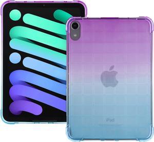 iPad Mini 6th Gen Case, TPU Colorful Ultra Slim, Lightweight Protection, Shockproof Cover for Apple iPad Mini 6 Generation 2021 (Purple/Green)